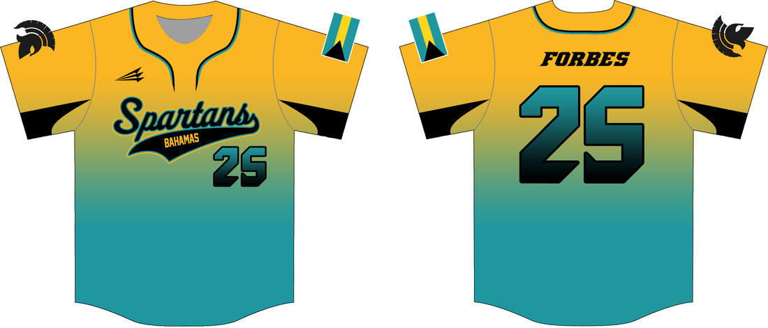 Bahamas Spartans Custom Modern Baseball Jerseys - Triton Mockup Portal