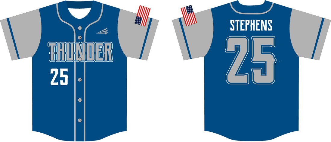 Blue Thunder Custom Traditional Baseball Jerseys - Triton Mockup Portal