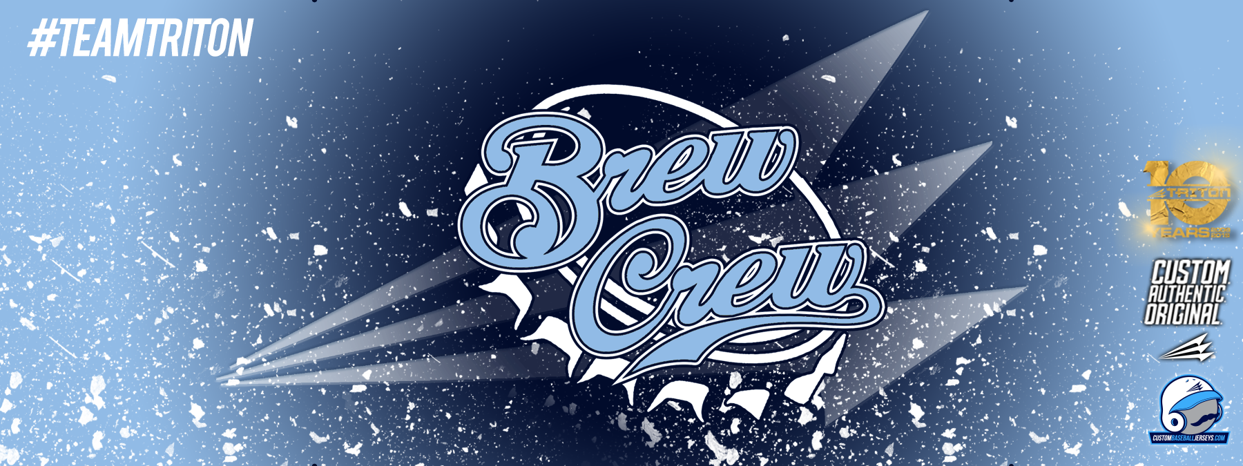 Brew Crew (EYRAUD) Custom Throwback Baseball Jerseys - Triton Mockup Portal
