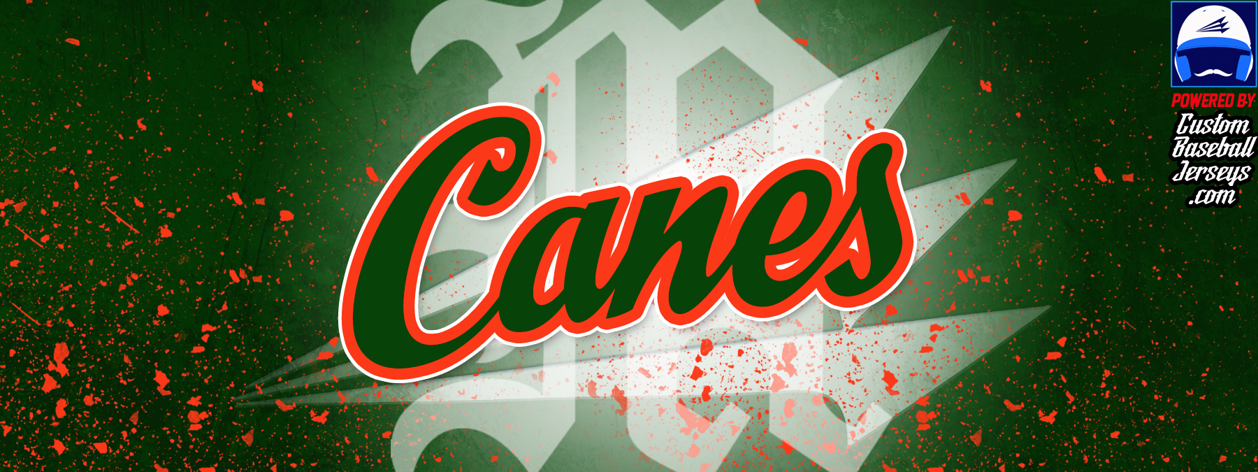 Canes Custom Pinstripe Baseball Jerseys (Lambright)