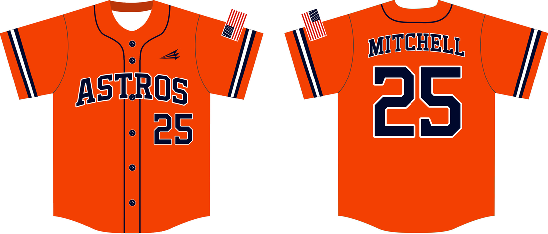 Houston Astros (Mitchell) Custom Throwback Baseball Jerseys