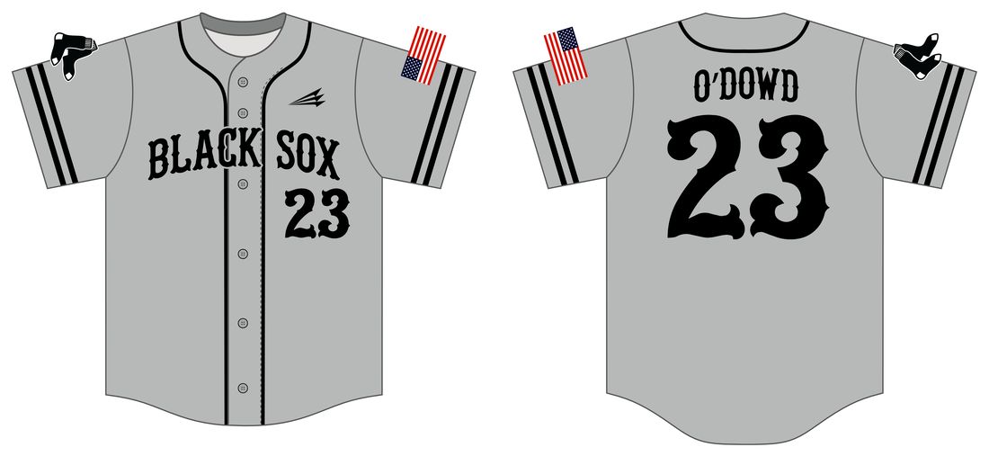 Bergen Black Sox Custom Traditional Baseball Jerseys - Triton Mockup Portal