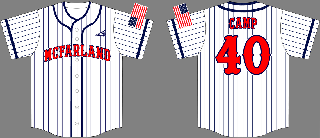 McFarland Custom Pinstripe Baseball Jerseys - Triton Mockup Portal