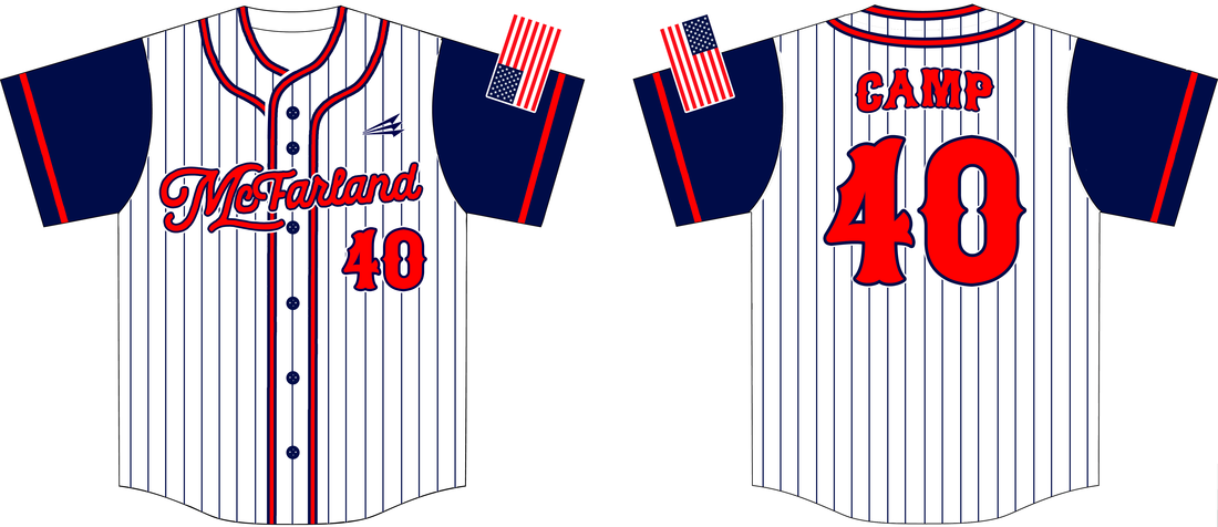 McFarland Custom Pinstripe Baseball Jerseys - Triton Mockup Portal